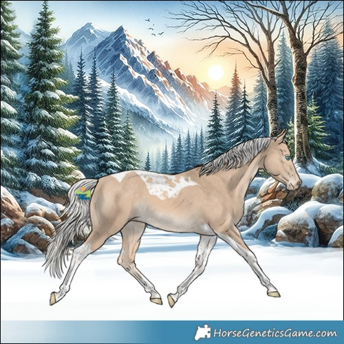 Horse Color:Silver Perlino Tobiano 