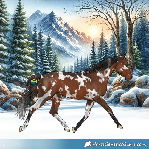 Horse Color:White Spotted Liver Chestnut 