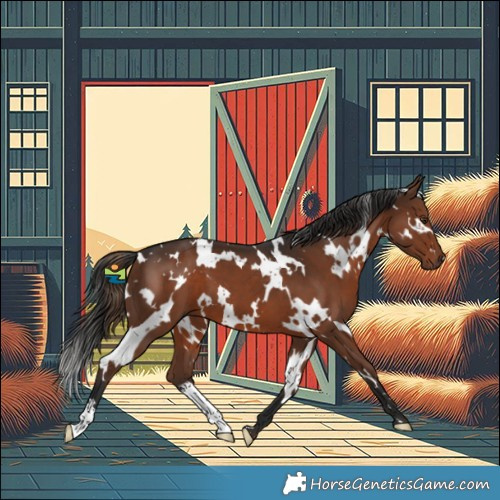 Horse Color:White Spotted Liver Chestnut 