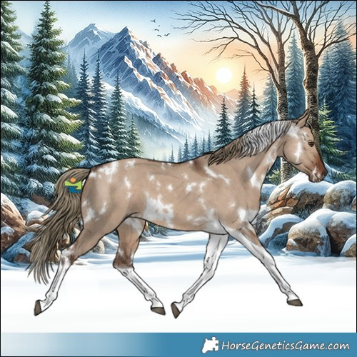 Horse Color:White Spotted Liver Red Dun Tobiano 
