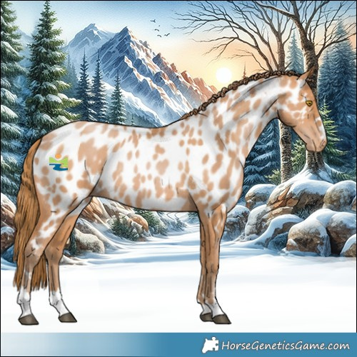 Horse Color:Bay Pearl Appaloosa Rabicano