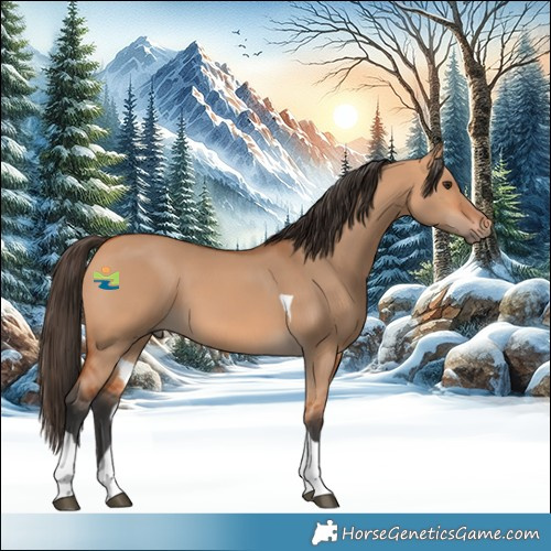 Horse Color:Bay Dun Tobiano