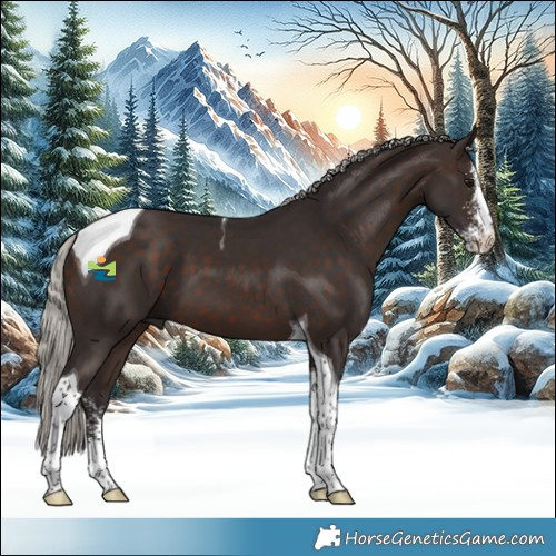 Horse Color:Silver Brown Sabino Tobiano 