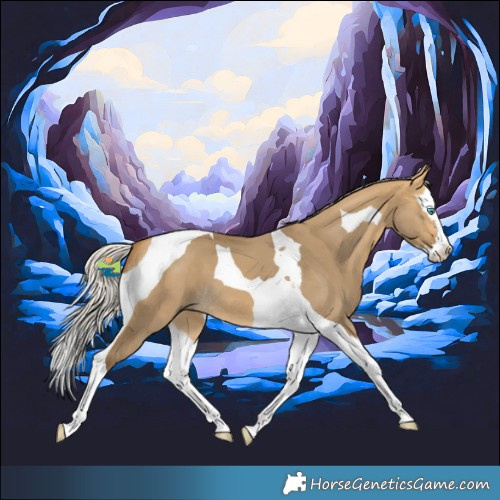 Horse Color:Silver Buckskin Dun Splash Tobiano