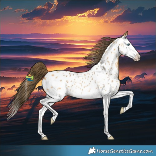 Horse Color:Buckskin Splash Near Leopard