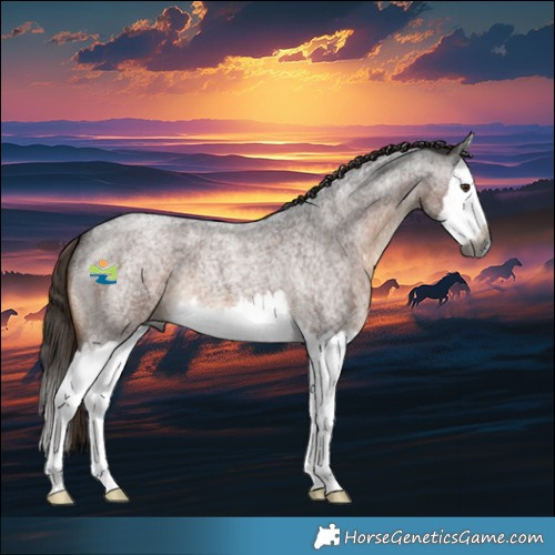 Horse Color:Gray Liver Red Roan Splash 
