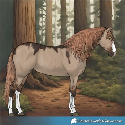 Horse Color:Liver Red Dun Rabicano