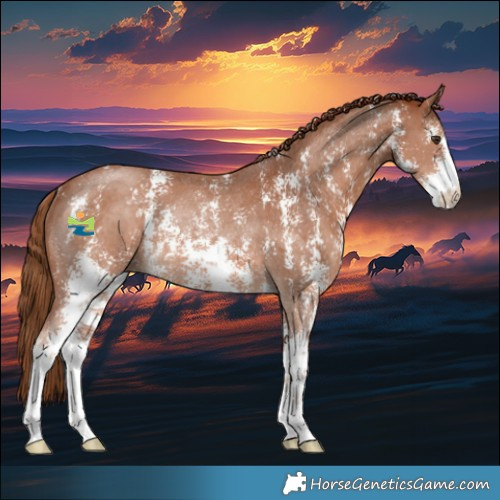 Horse Color:Chestnut Sabino Rabicano