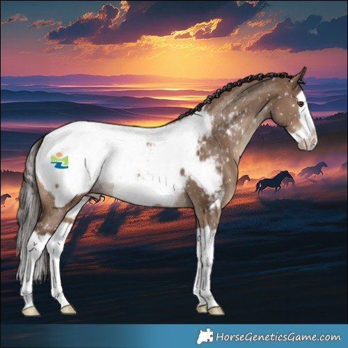 Horse Color:Liver Red Dun Splash Frame Appaloosa 