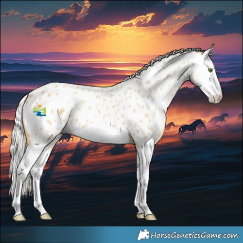 Horse Color:Silver Classic Cream Champagne Splash Frame Appaloosa 
