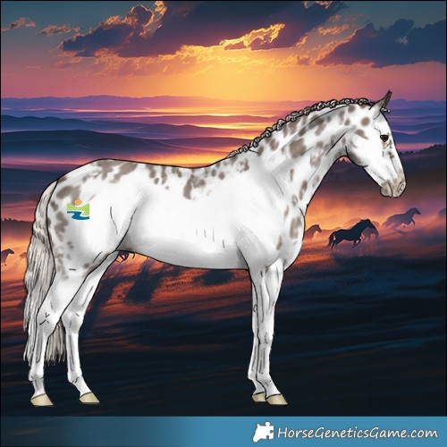 Horse Color:Silver Black Sabino Splash Frame Appaloosa 