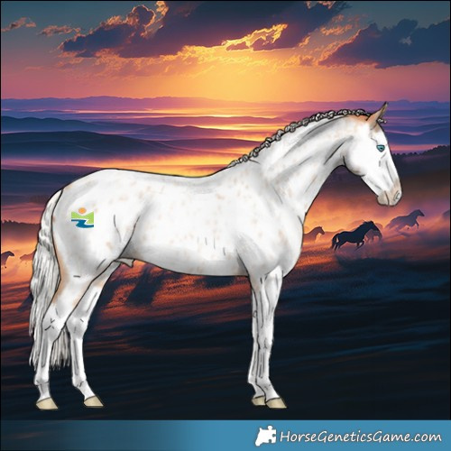 Horse Color:White Spotted Silver Classic Champagne Roan Splash Appaloosa