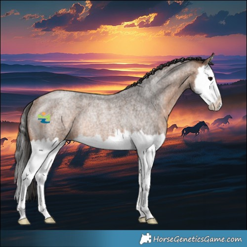 Horse Color:Bay Roan Splash Rabicano 