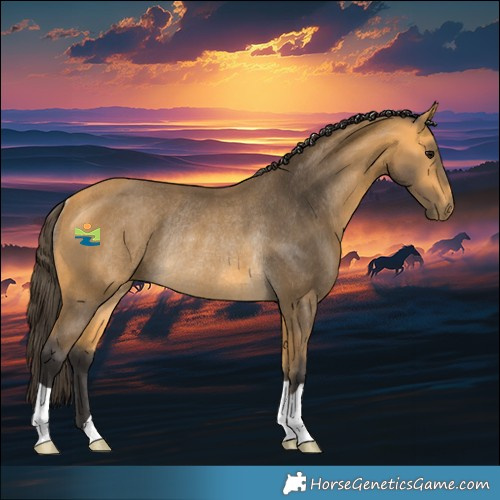 Horse Color:Buckskin Rabicano 