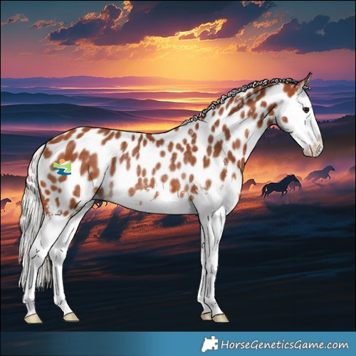 Horse Color:Silver Bay Sabino Splash Appaloosa Rabicano 