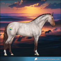 Horse Color:Chocolate Brown Roan Dun 