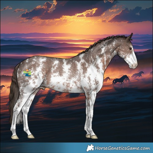 Horse Color:Liver Chestnut Sabino Rabicano