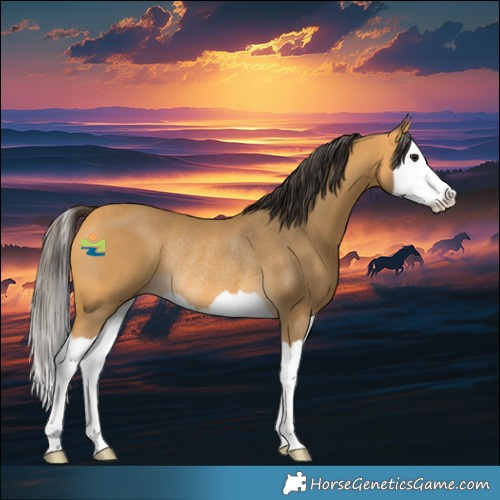 Horse Color:Buckskin Splash Rabicano