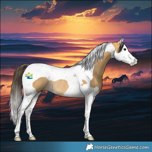 Horse Color:Buckskin Splash Tobiano Rabicano
