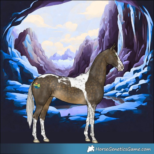 Horse Color:Silver Buckskin Sabino Splash Tobiano Rabicano