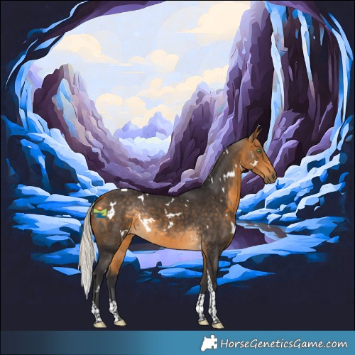 Horse Color:White Spotted Silver Buckskin Tobiano Rabicano