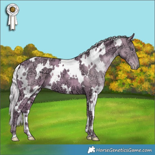 Horse Color:Watercolor White Spotted Chocolate Silver Smoky Creme Chinchilla Ice 
