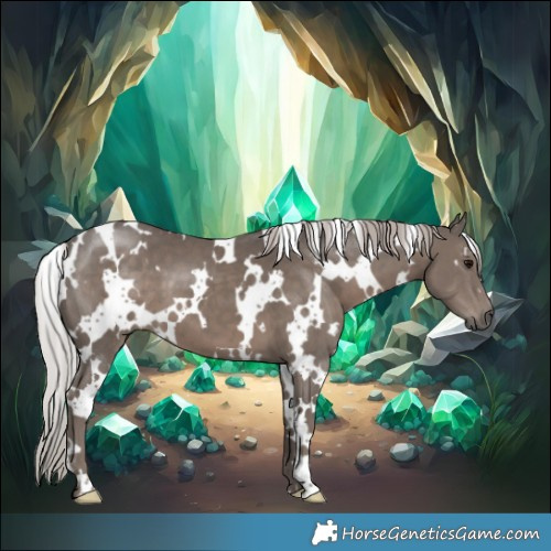 Horse Color:White Spotted Silver Black 