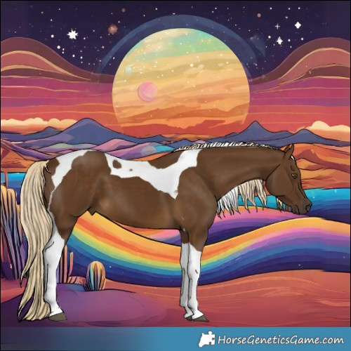 Horse Color:Chocolate Palomino Tobiano 