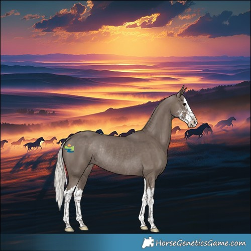Horse Color:Silver Black Sabino Splash Rabicano
