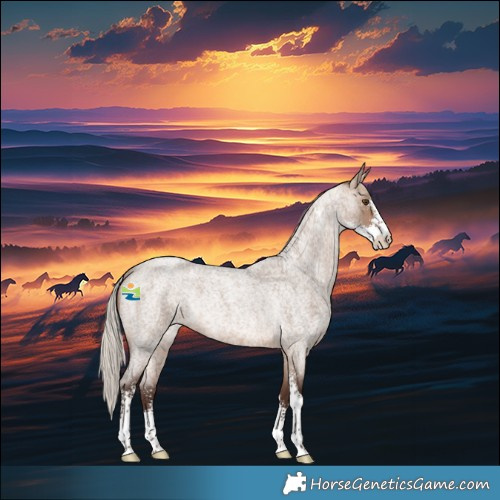 Horse Color:Silver Brown Roan Dun Sabino Rabicano 
