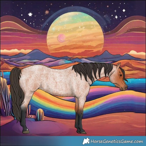 Horse Color:Bay Roan 