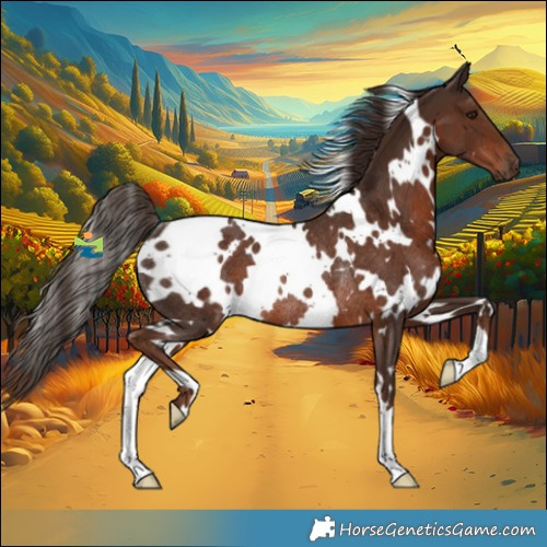 Horse Color:White Spotted Liver Chestnut Rabicano