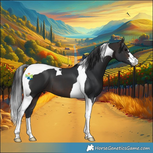 Horse Color:Brown Tobiano