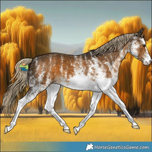 Horse Color:White Spotted Chocolate Palomino
