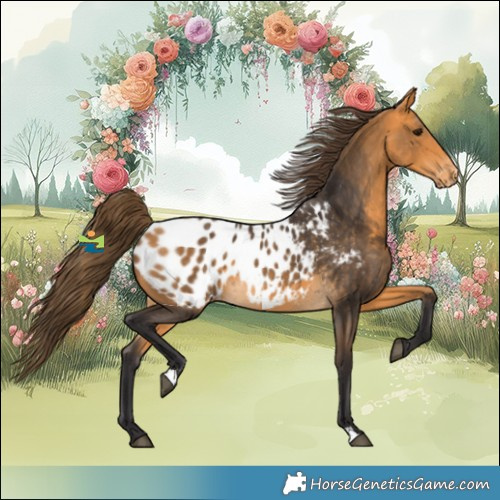 Horse Color:Buckskin Blanket Rabicano 