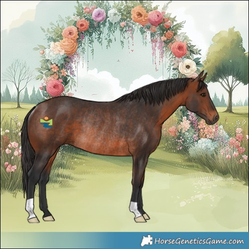 Horse Color:Brown Rabicano
