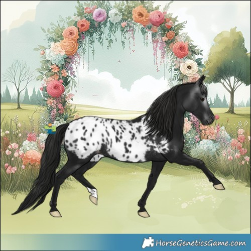 Horse Color:Gray Black Blanket Rabicano