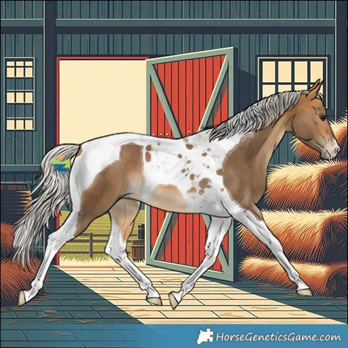 Horse Color:Silver Buckskin Tobiano