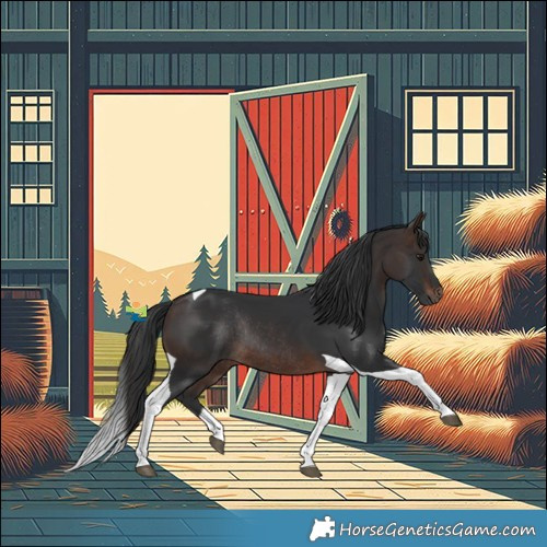 Horse Color:Brown Tobiano Rabicano 