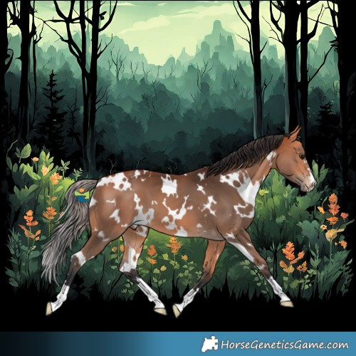 Horse Color:White Spotted Bay 