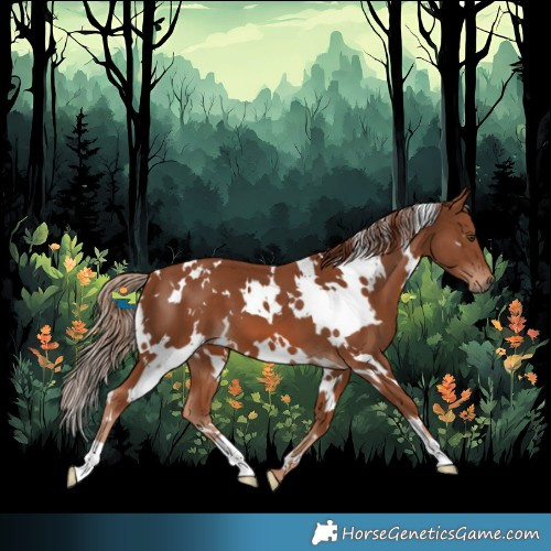 Horse Color:White Spotted Chestnut