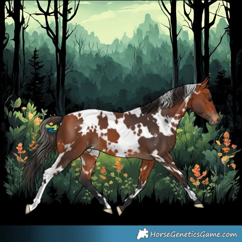 Horse Color:White Spotted Bay 