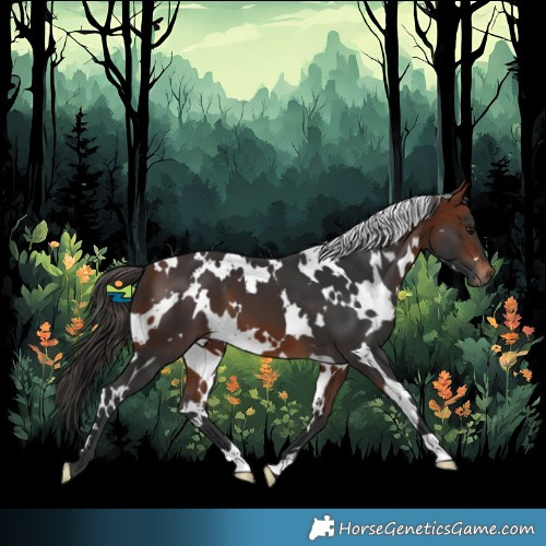 Horse Color:White Spotted Bay