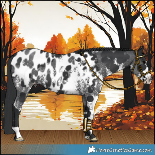 Horse Color:Black Sabino Near Leopard 