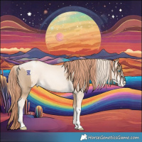 Horse Color:Chocolate Palomino Pearl Sabino Tobiano Varnish Rabicano and Sable Cream Champagne Pearl Tobiano Varnish Rabicano