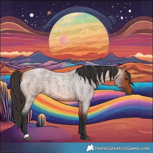 Horse Color:Bay Roan 