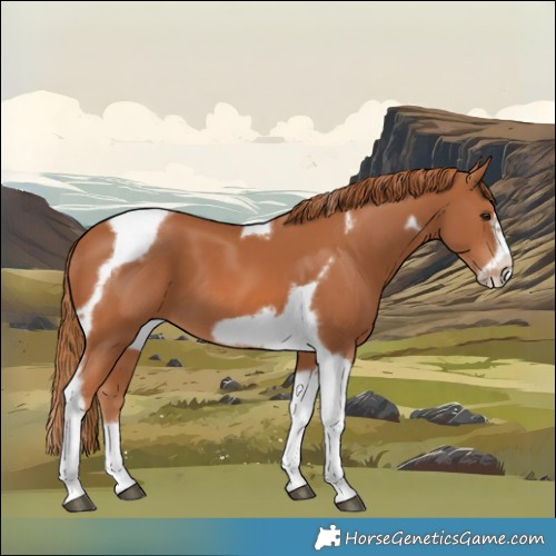 Horse Color:Chestnut Tobiano Frame