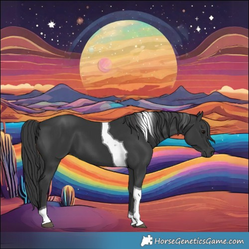 Horse Color:Black Tobiano 