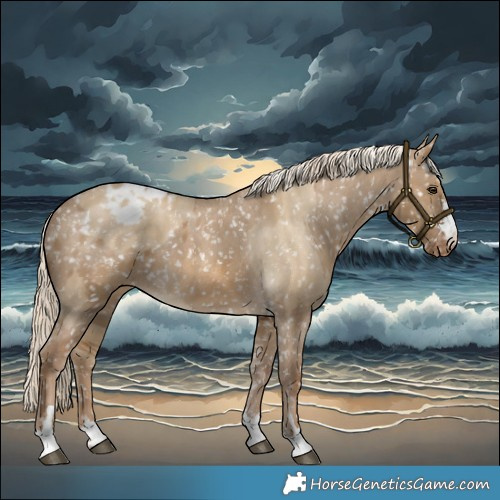 Horse Color:Chocolate Palomino Dun Snowflake Varnish  and Chocolate Palomino Dun Snowflake Varnish 