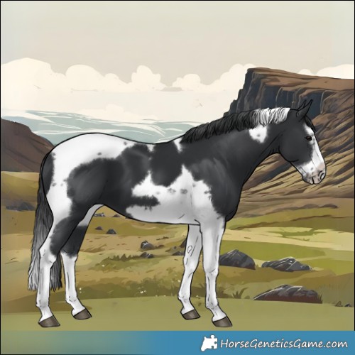 Horse Color:Black Splash Tobiano Frame